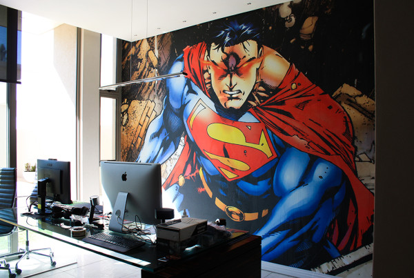 Custom commercial wall graphic – corporate office branding