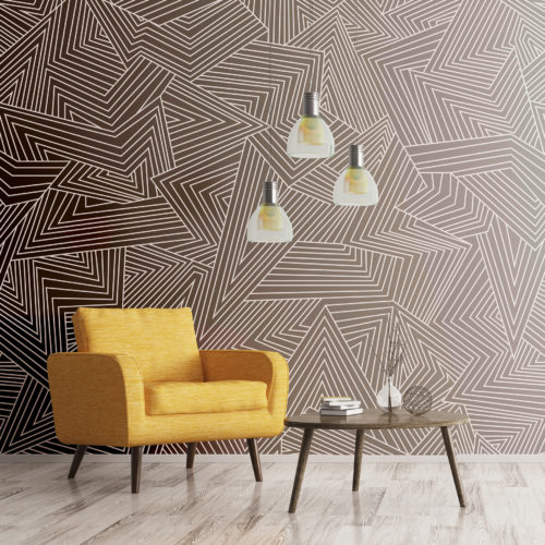 Razor-etching wall paper